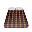 Ornate Oval Pattern Brown Blue Fitted Sheet (Full/ Double Size) View1