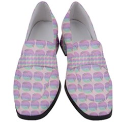 Umbrella Mandala Pattern Women s Chunky Heel Loafers by snowwhitegirl