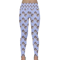 Kawaii Dougnut Blue Pattern Lightweight Velour Classic Yoga Leggings by snowwhitegirl