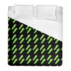 Ice Freeze Black Pattern Duvet Cover (full/ Double Size) by snowwhitegirl