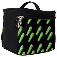 Ice Freeze Black Pattern Make Up Travel Bag (big) by snowwhitegirl