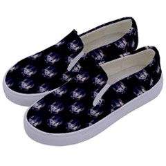 Forest Girl Gradient Black Kids  Canvas Slip Ons by snowwhitegirl