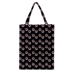 Kawaii Dougnut Black Pattern Classic Tote Bag by snowwhitegirl