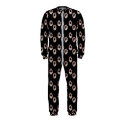 Kawaii Dougnut Black Pattern Onepiece Jumpsuit (kids)