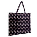Kawaii Dougnut Black Pattern Zipper Large Tote Bag View2