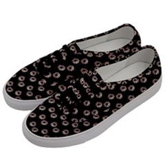 Kawaii Dougnut Black Pattern Men s Classic Low Top Sneakers