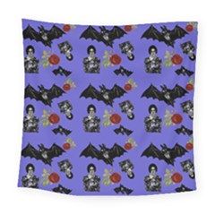 Goth Bat Floral Square Tapestry (large)