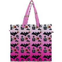 Pink Gradient Bat Pattern Canvas Travel Bag by snowwhitegirl