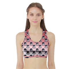 Forest Girl Gradient Red Sports Bra With Border