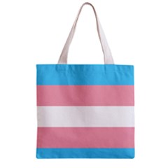 Transgender Pride Flag Zipper Grocery Tote Bag by lgbtnation