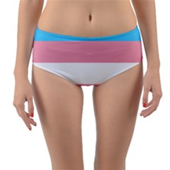 Transgender Pride Flag Reversible Mid-waist Bikini Bottoms by lgbtnation