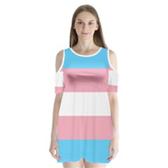 Transgender Pride Flag Shoulder Cutout Velvet One Piece by lgbtnation