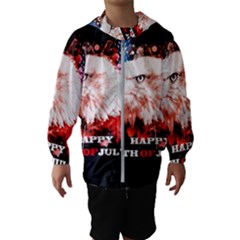 Happy 4th Of July Kids  Hooded Windbreaker