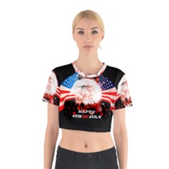 Happy 4th Of July Cotton Crop Top by FantasyWorld7