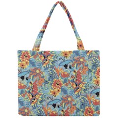 Flowers and butterflies pattern Mini Tote Bag