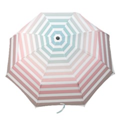 Horizontal Pinstripes In Soft Colors Folding Umbrellas by shawlin