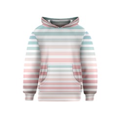 Horizontal Pinstripes In Soft Colors Kids  Pullover Hoodie by shawlin