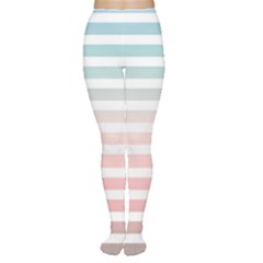 Horizontal Pinstripes In Soft Colors Tights by shawlin