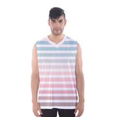 Horizontal Pinstripes In Soft Colors Men s Sportswear by shawlin