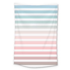 Horizontal Pinstripes In Soft Colors Large Tapestry by shawlin