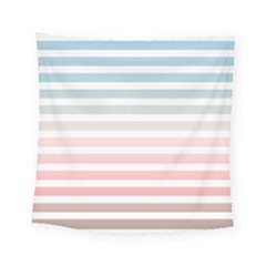 Horizontal Pinstripes In Soft Colors Square Tapestry (small) by shawlin