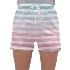 Horizontal Pinstripes In Soft Colors Sleepwear Shorts by shawlin