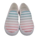 Horizontal pinstripes in soft colors Women s Canvas Slip Ons View1