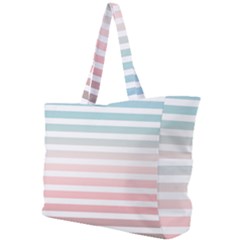 Horizontal Pinstripes In Soft Colors Simple Shoulder Bag by shawlin