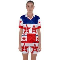 Naval Ensign Of Yugoslavia, 1943-1949 Satin Short Sleeve Pyjamas Set by abbeyz71