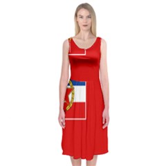 Naval Ensign of Yugoslavia, 1949-1993 Midi Sleeveless Dress