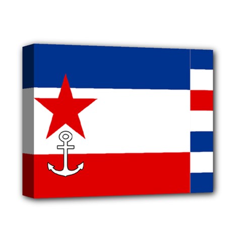 Naval Ensign Of Yugoslavia, 1942-1943 Deluxe Canvas 14  X 11  (stretched) by abbeyz71