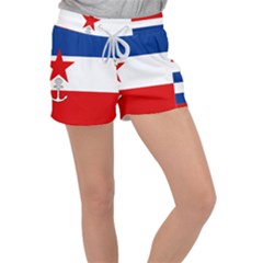 Naval Ensign Of Yugoslavia, 1942-1943 Women s Velour Lounge Shorts by abbeyz71