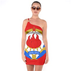 Naval Jack Of Yugoslavia, 1956-1963 One Soulder Bodycon Dress