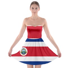 National Flag Of Costa Rica Strapless Bra Top Dress