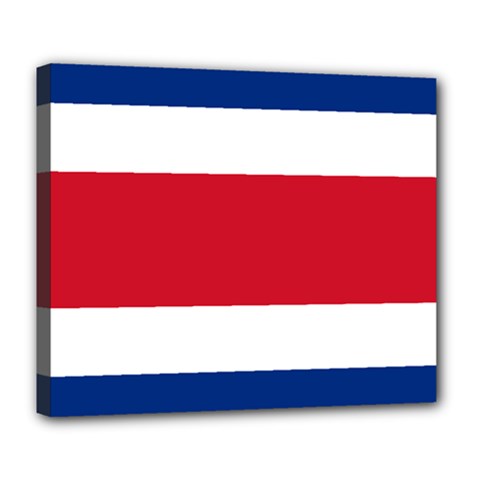 National Flag Of Costa Rica Deluxe Canvas 24  X 20  (stretched) by abbeyz71