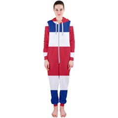 National Flag Of Costa Rica Hooded Jumpsuit (ladies)  by abbeyz71