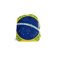 National Seal Of Brazil Drawstring Pouch (small) by abbeyz71