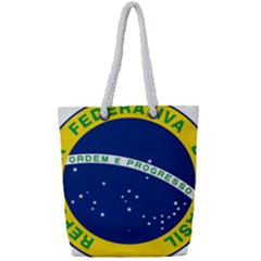 National Seal Of Brazil Full Print Rope Handle Tote (small) by abbeyz71