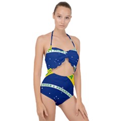 National Seal Of Brazil Scallop Top Cut Out Swimsuit by abbeyz71