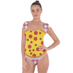 Pizza Table Pepperoni Sausage Copy Short Sleeve Leotard 