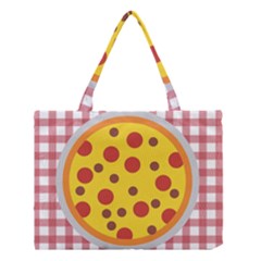 Pizza Table Pepperoni Sausage Copy Medium Tote Bag by Nexatart