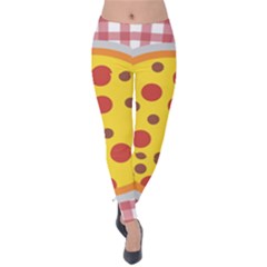 Pizza Table Pepperoni Sausage Copy Velvet Leggings