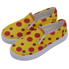 Pizza Table Pepperoni Sausage Copy Kids  Canvas Slip Ons by Nexatart