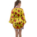 Pizza Table Pepperoni Sausage Copy Long Sleeve Kimono Robe View2