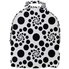 Dot Dots Round Black And White Mini Full Print Backpack by Nexatart