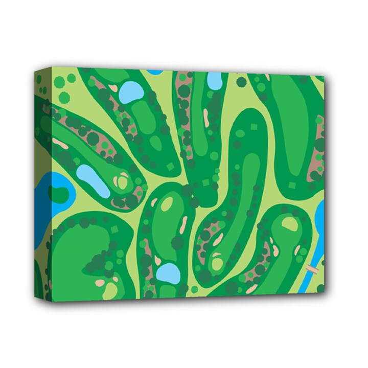 Golf Course Par Golf Course Green Copy Deluxe Canvas 14  x 11  (Stretched)