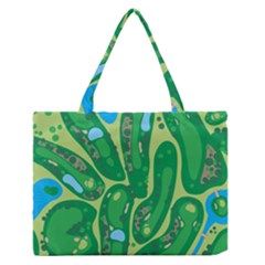 Golf Course Par Golf Course Green Copy Zipper Medium Tote Bag by Nexatart