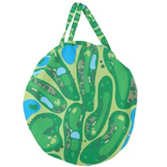 Golf Course Par Golf Course Green Copy Giant Round Zipper Tote by Nexatart