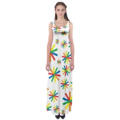 Celebrate Pattern Colorful Design Empire Waist Maxi Dress