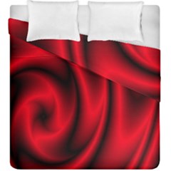 Background Red Color Swirl Duvet Cover Double Side (king Size) by Nexatart